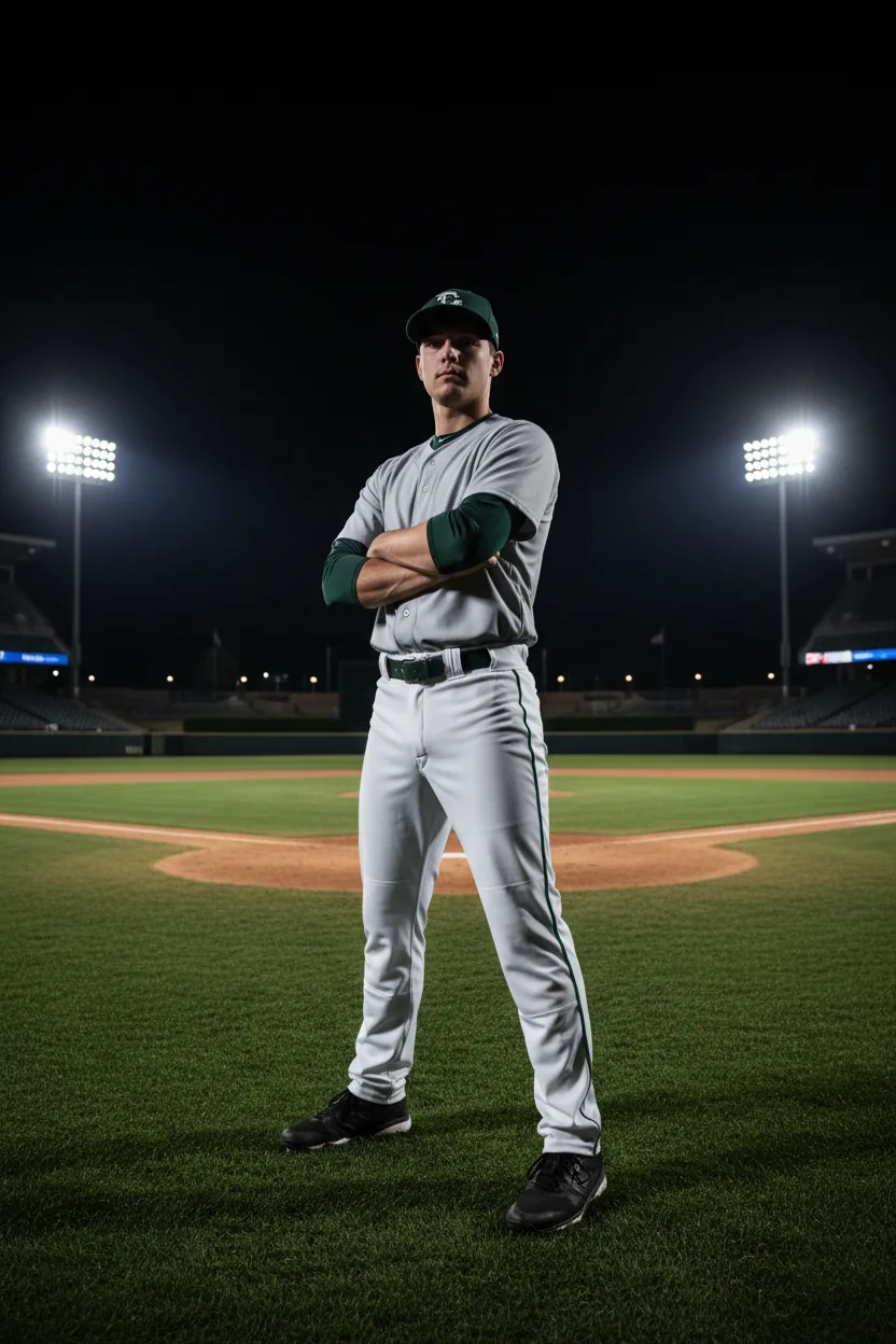 Baseball uniform - gray and green