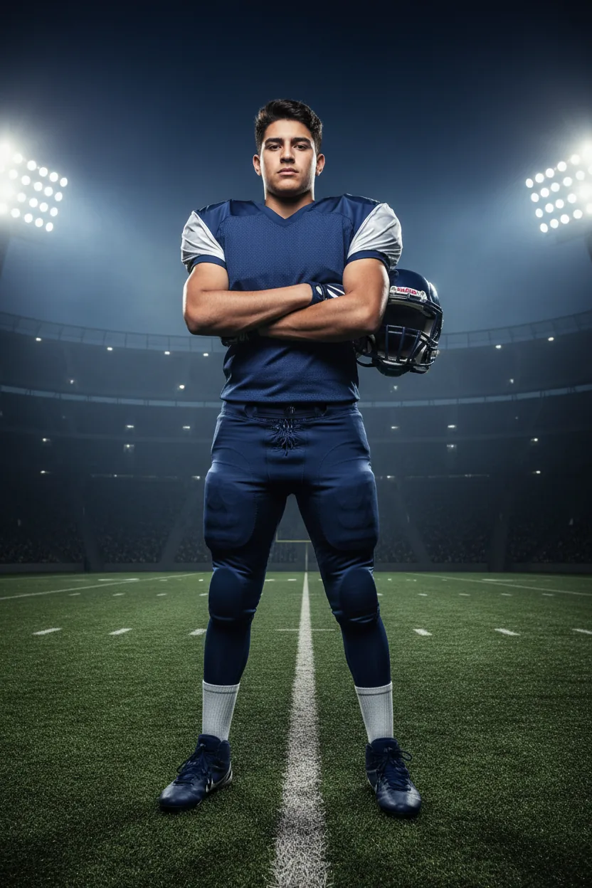 Football uniform - blue and white