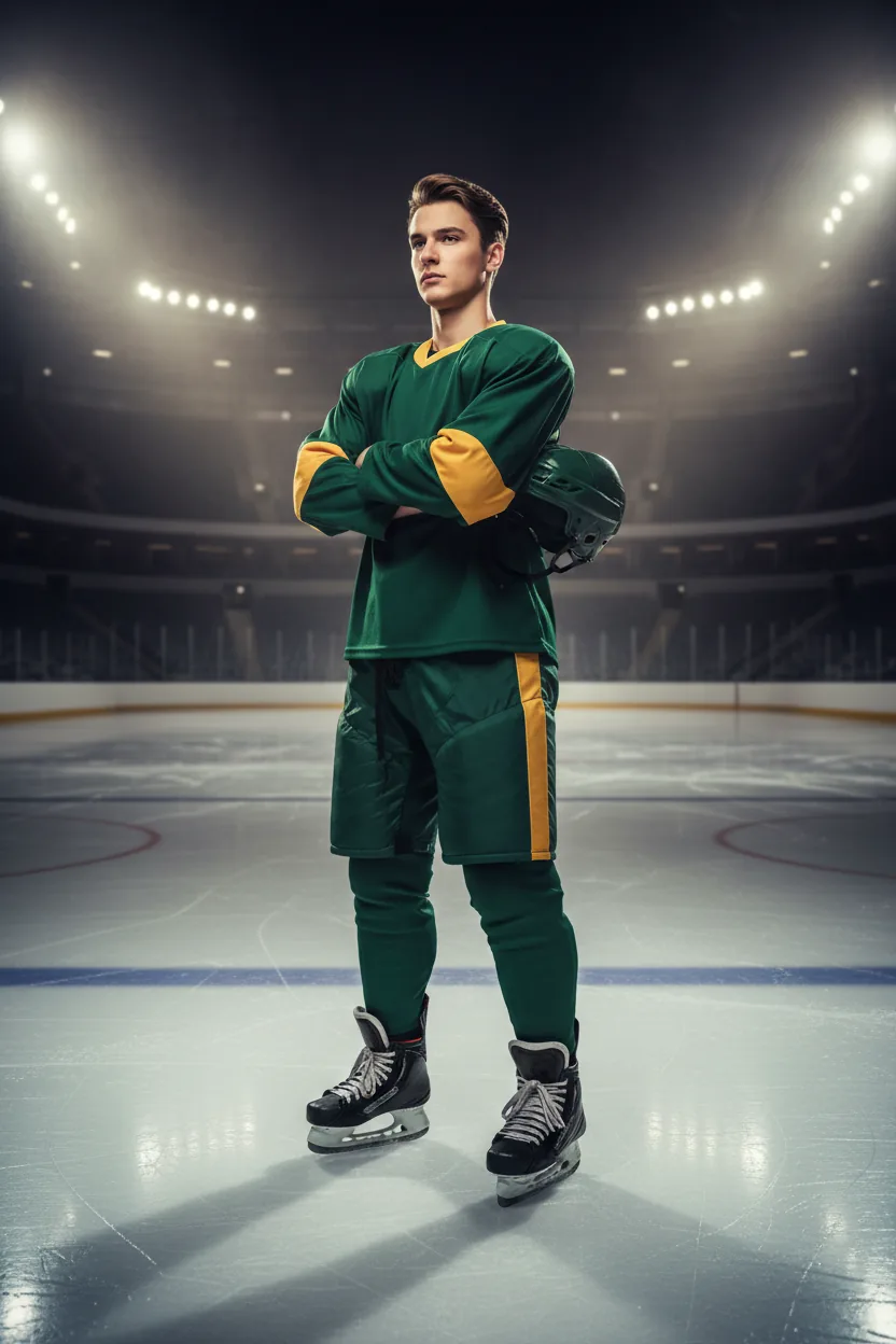 Hockey uniform - green and gold