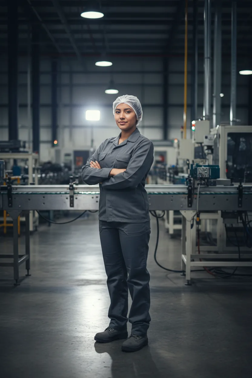 Manufacturing uniform - gray