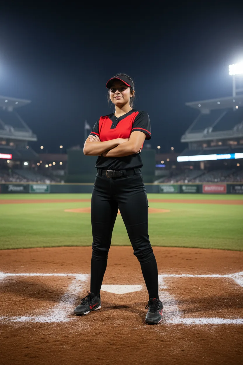 Softball uniform - black and red