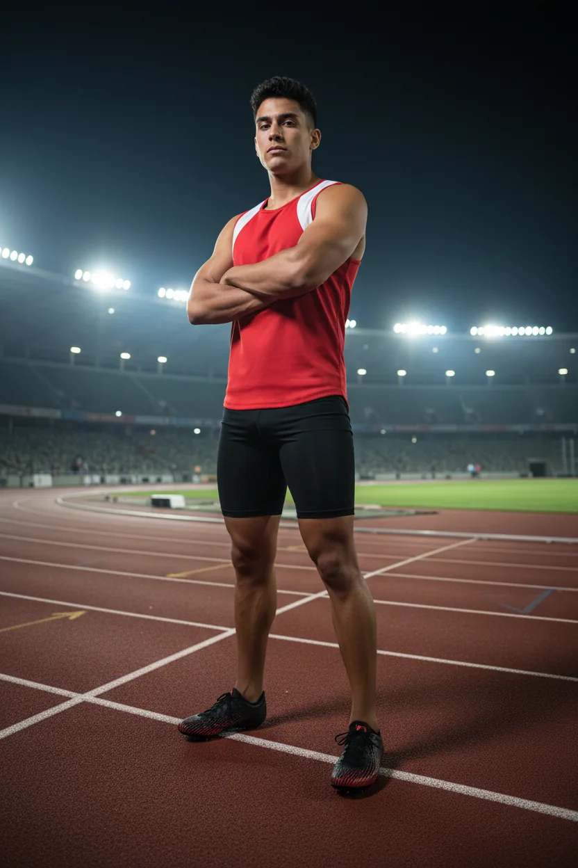 Track & field uniform - red and white
