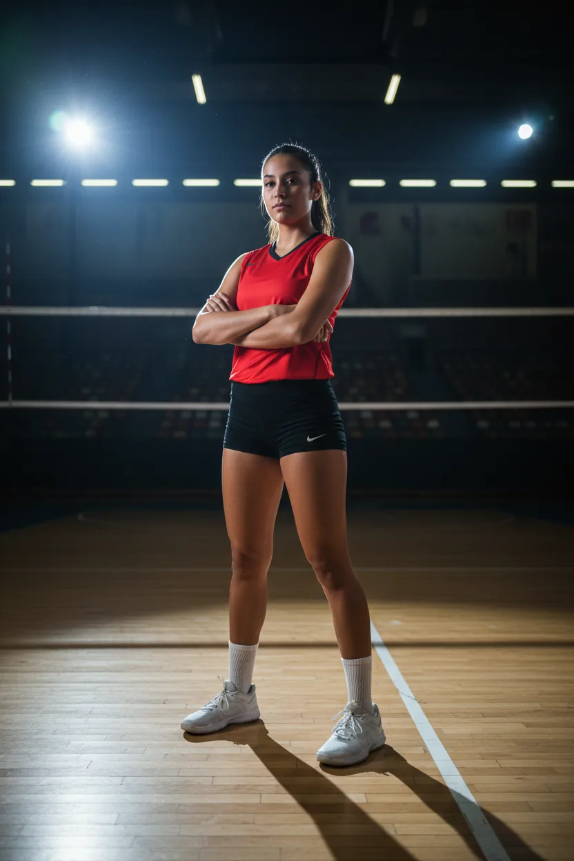 Volleyball uniform - red and black